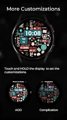 TVV Valentine's Day Watch Face screenshot 4