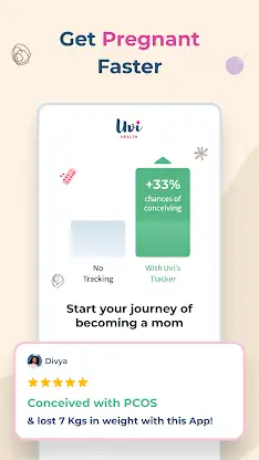 Uvi: Fertility Diet, Yoga Plan screenshot 1