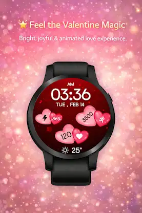 Animated Valentine WatchFace screenshot 8