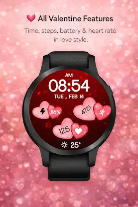 Animated Valentine WatchFace screenshot 2