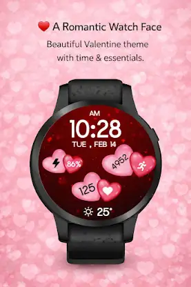 Animated Valentine WatchFace screenshot 1