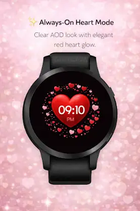 Valentine Heart Digital WearOS screenshot 3