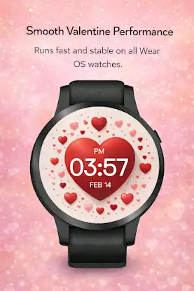 Valentine Heart Digital WearOS screenshot 4