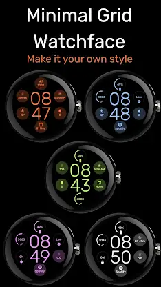 Minimal Grid Digital Watchface screenshot 2