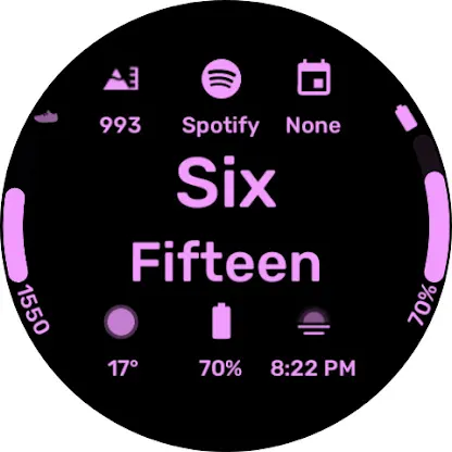 Textual - Wear OS Watchface screenshot 1