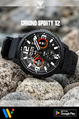 Chrono Sporty X2 Watch Face screenshot 1