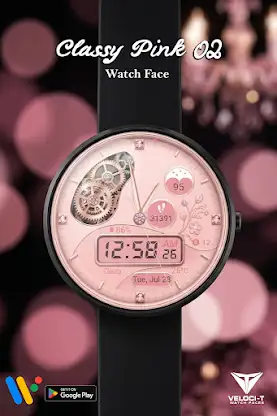 Classy Pink 02 Watch Face screenshot 5