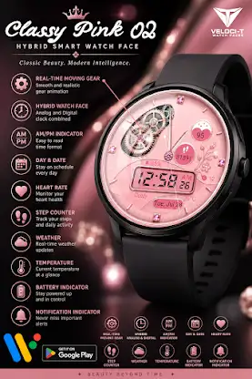Classy Pink 02 Watch Face screenshot 1