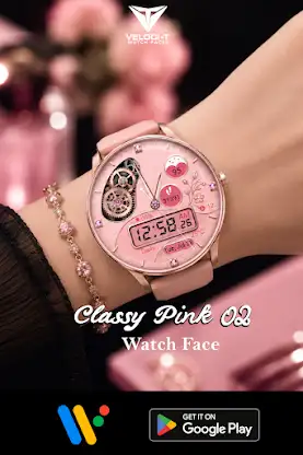 Classy Pink 02 Watch Face screenshot 2