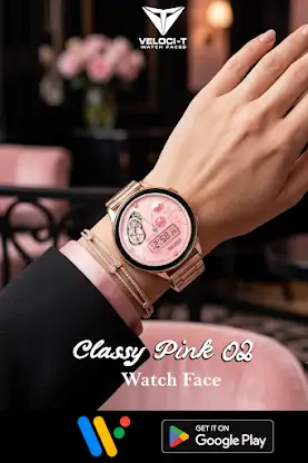 Classy Pink 02 Watch Face screenshot 4