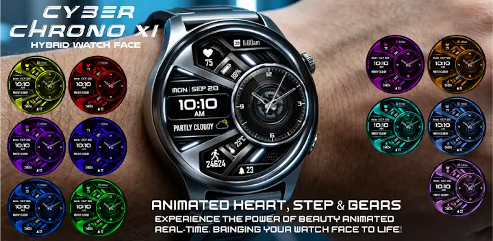Cyber Chrono X1 Watch Face — Android app banner