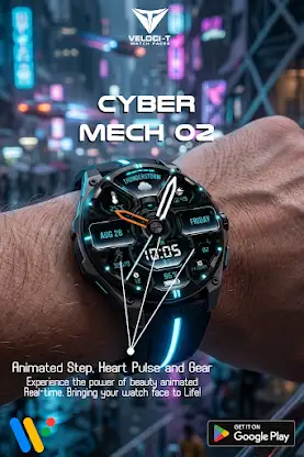 Cyber Mech 02 Watch Face screenshot 2