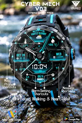 Cyber Mech V03 Watch Face screenshot 1