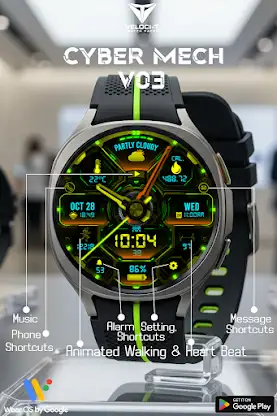 Cyber Mech V03 Watch Face screenshot 2