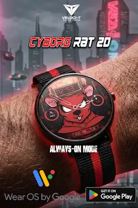 Cyborg Rat 2D Watch Face screenshot 5