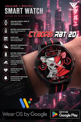Cyborg Rat 2D Watch Face screenshot 1