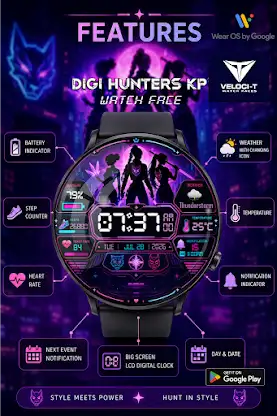 Digi Hunters KP Watch Face screenshot 3