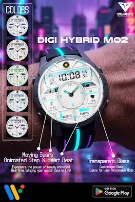 Digi Hybrid M02 Watch Face screenshot 1