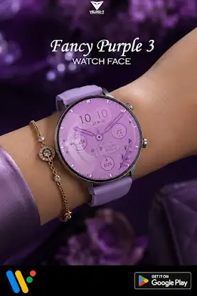Fancy Purple 3 Watch Face screenshot 5