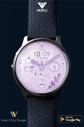 Fancy Purple 3 Watch Face screenshot 6