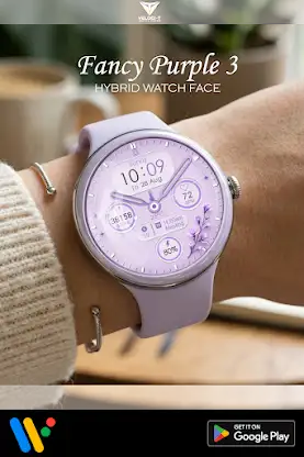 Fancy Purple 3 Watch Face screenshot 1