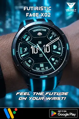 Futuristic Face X02 Watch Face screenshot 1