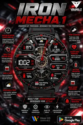 Iron Mecha 1 Watch Face screenshot 5