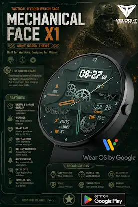 Mechanical Face X1 Watch Face screenshot 3