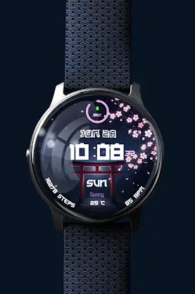 Sakura JT10 Wear OS Watch Face screenshot 4