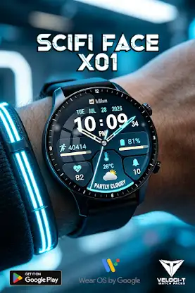Scifi Face X01 Watch Face screenshot 8