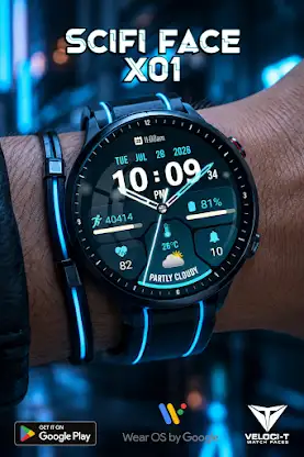 Scifi Face X01 Watch Face screenshot 5