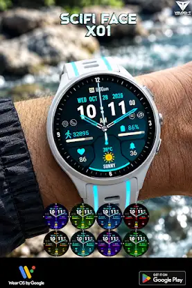 Scifi Face X01 Watch Face screenshot 2