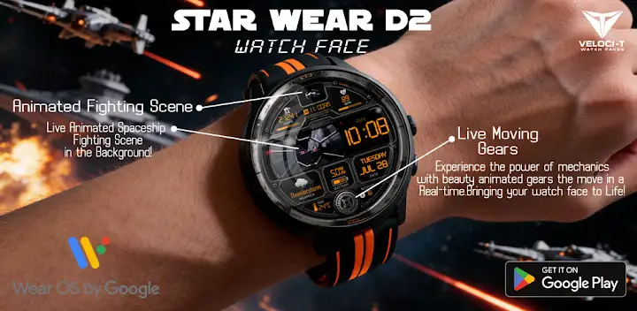 Star Wear R2 Watch Face — Android app banner