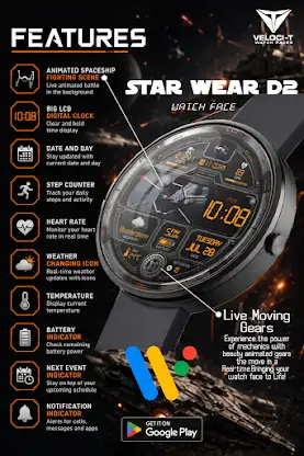 Star Wear R2 Watch Face screenshot 1