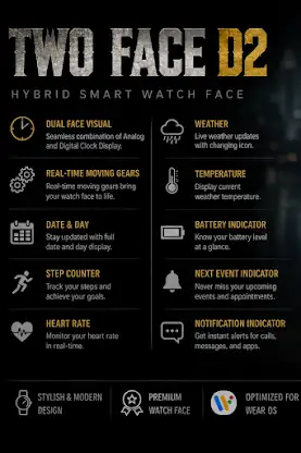 Two Face D2 Watch Face screenshot 5