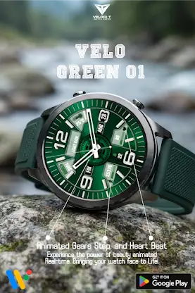 VELO Green 01 Watch Face screenshot 1