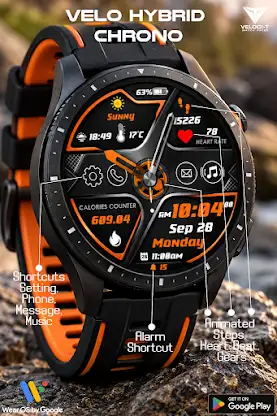 VELO Hybrid Chrono Watch Face screenshot 1