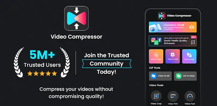Video Compressor & Converter — Android app banner