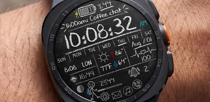 VJ-BLACKBOARD WATCH FACE — Android app banner