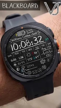 VJ-BLACKBOARD WATCH FACE screenshot 1