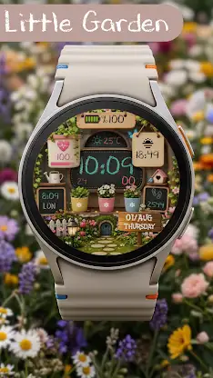 VJ-LITTLE GARDEN WATCH FACE screenshot 1