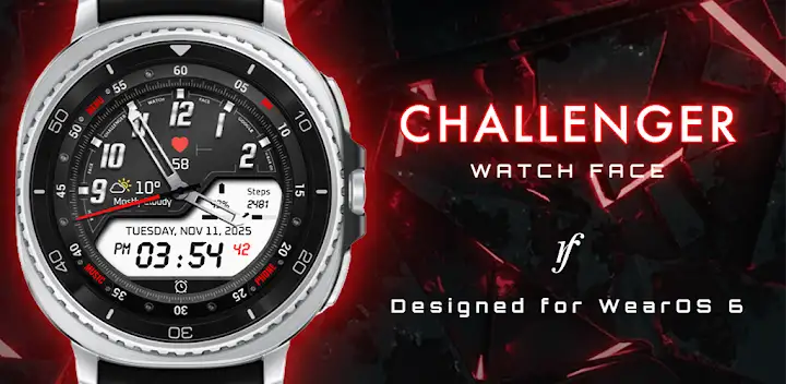 Challenger: Hybrid Watch Face — Android app banner