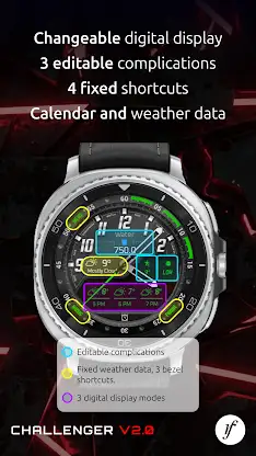 Challenger: Hybrid Watch Face screenshot 3