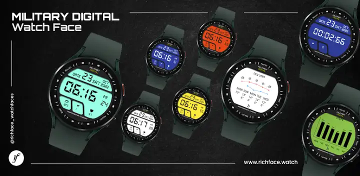 Military Digital Watch Face — Android app banner