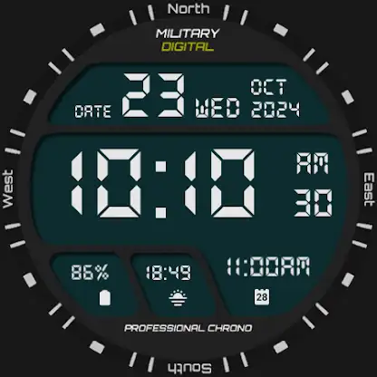 Military Digital Watch Face screenshot 5