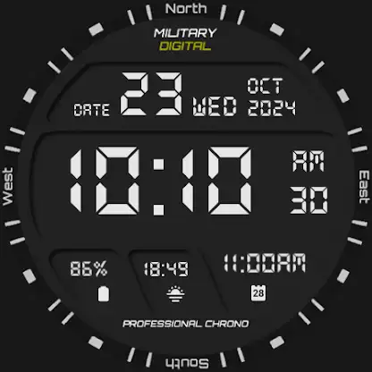 Military Digital Watch Face screenshot 7