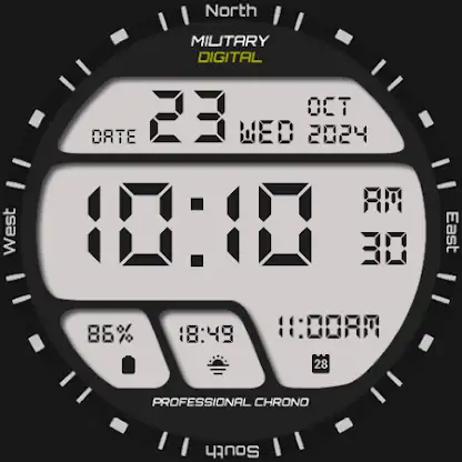 Military Digital Watch Face screenshot 4