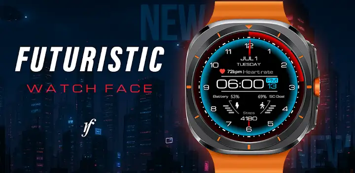Futuristic Watch Face — Android app banner