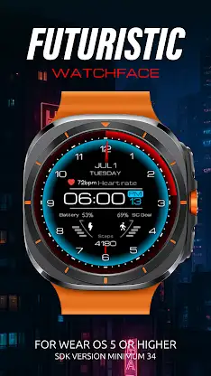 Futuristic Watch Face screenshot 1