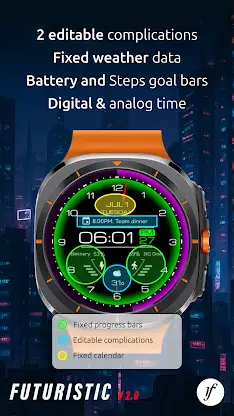 Futuristic Watch Face screenshot 3